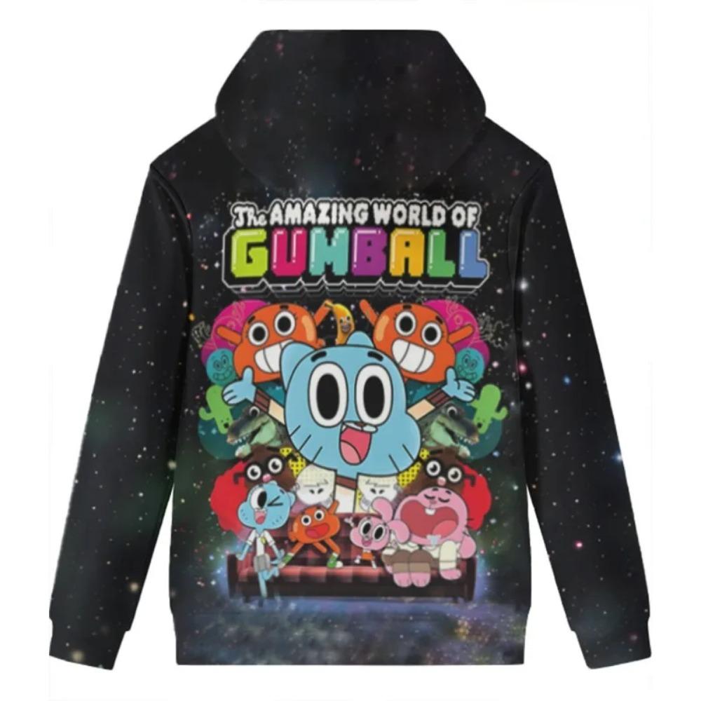 3D Printing Hoodie 2026 Fashion Funny Cartoon The Amazing World of Gumball Winter Casual High Quality Kids Cartoon Hoodie Sports 3D Anime Sweatshirt