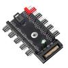 PC Case Motherboard Fan Power Extension Cable 1 To 10 Way Splitter Hub CPU Cooling HUB Cooler Cooling Adapter for PC Computer