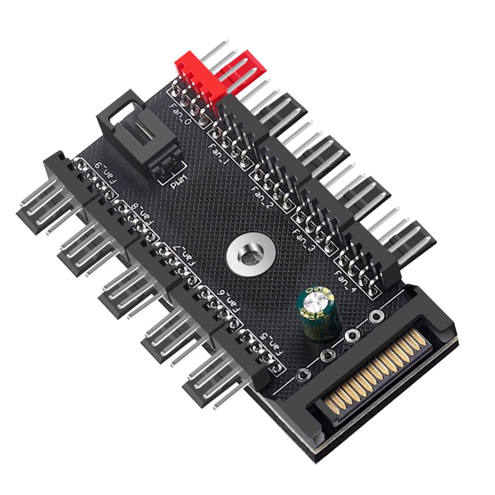 PC Case Motherboard Fan Power Extension Cable 1 To 10 Way Splitter Hub CPU Cooling HUB Cooler Cooling Adapter for PC Computer
