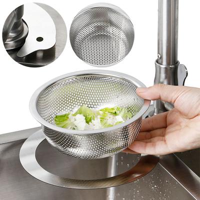 1/2 PCS Stainless Steel Hanging Sink Strainer Sink Garbage Filter Dry And Wet Separation Colander Drain Basket Household Gadget