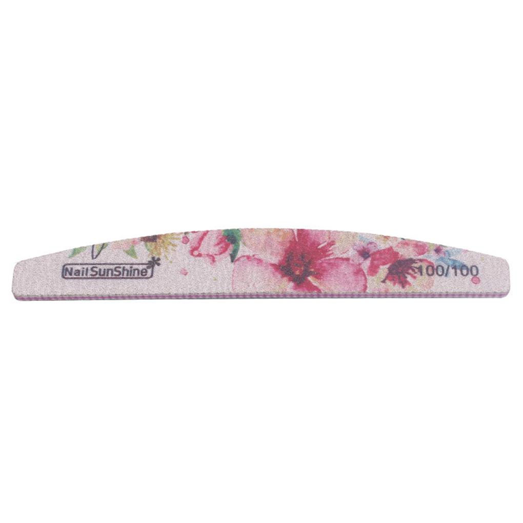 New Grit Nail Files Floral Nail Buffer Board Colorful Manicure Polisher Files 2# 1pcs
