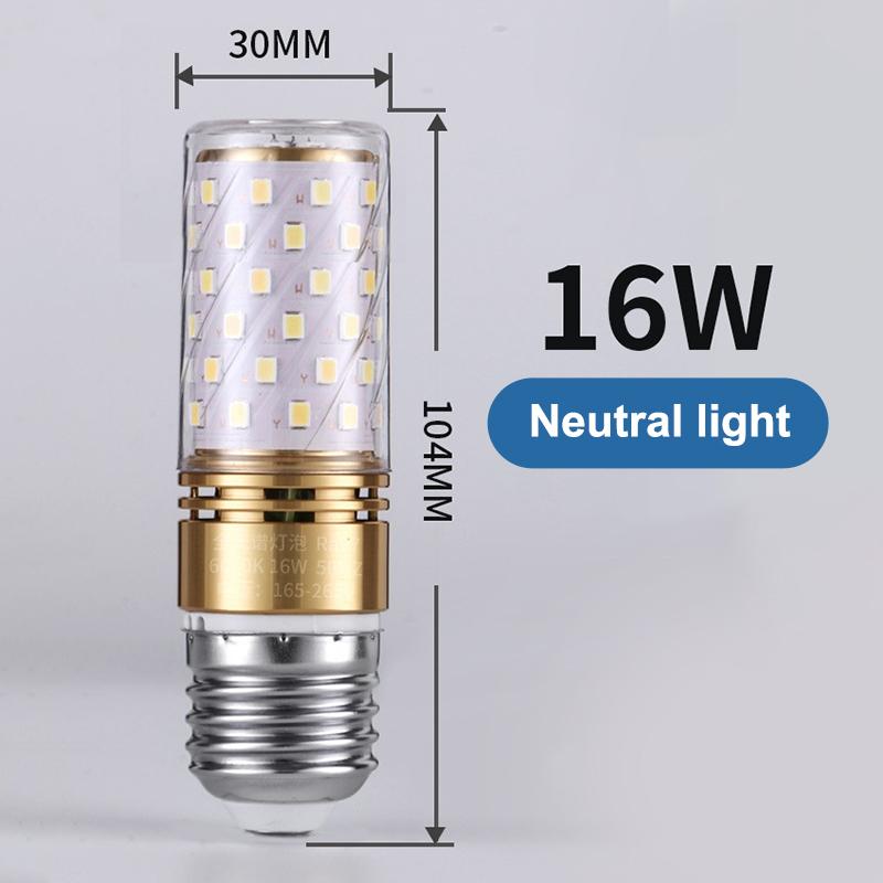 Brightness E27 E14 Led Bulb Corn Lighting Lamp 12W 16W 24W 2835 Smd Lamps 110V 220V Home Decor Replace Halogen Lights White