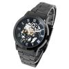 Luxury Men's Roman Numerals Tungsten Steel Mechanical Skeleton Wrist Watch