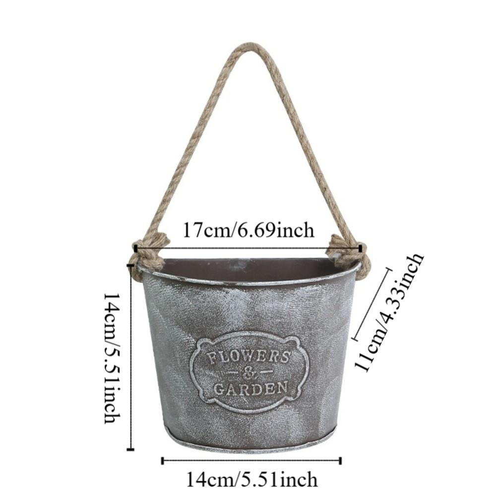 Semicircle Wall Mounted Planter Country Style Wall Flower Holder Flower Vase  Succulent Plant