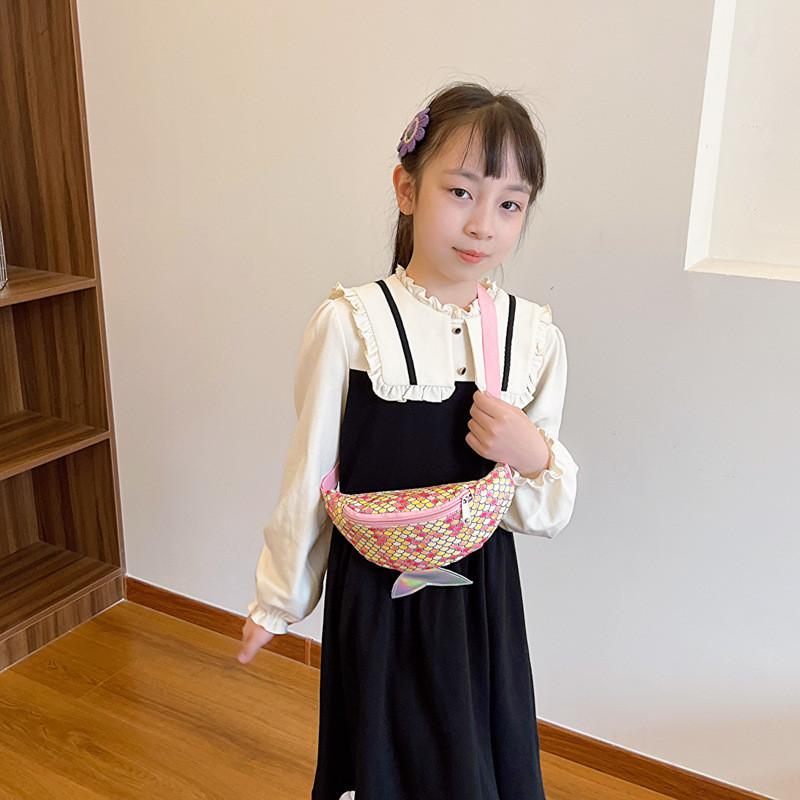 Cute Children Mermaid Fashion Shoulder Crossbody Bag Outdoor Leisure Gift Travel