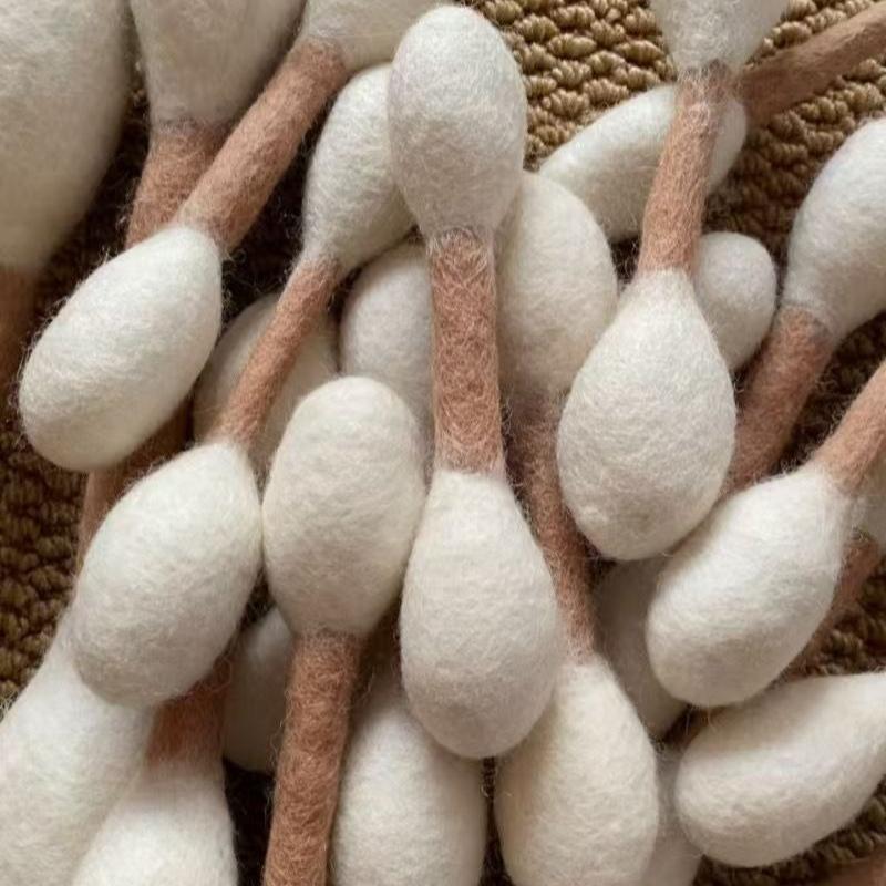 Cat Chew Wool Cotton Swab Toy Teeth Grinding Teeth Cleaning Kitten Toy Interactive Chew-resistant Teasing Cat Stick Toy
