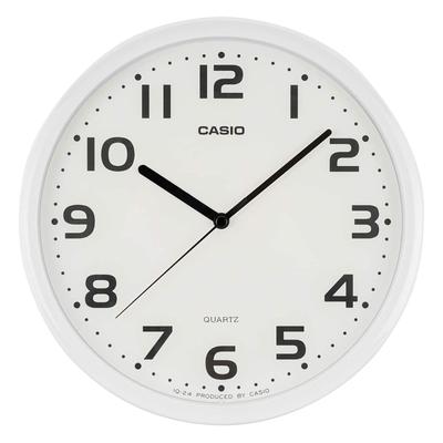 IQ-24-7JF Wall Clock, White, Analog, Standar