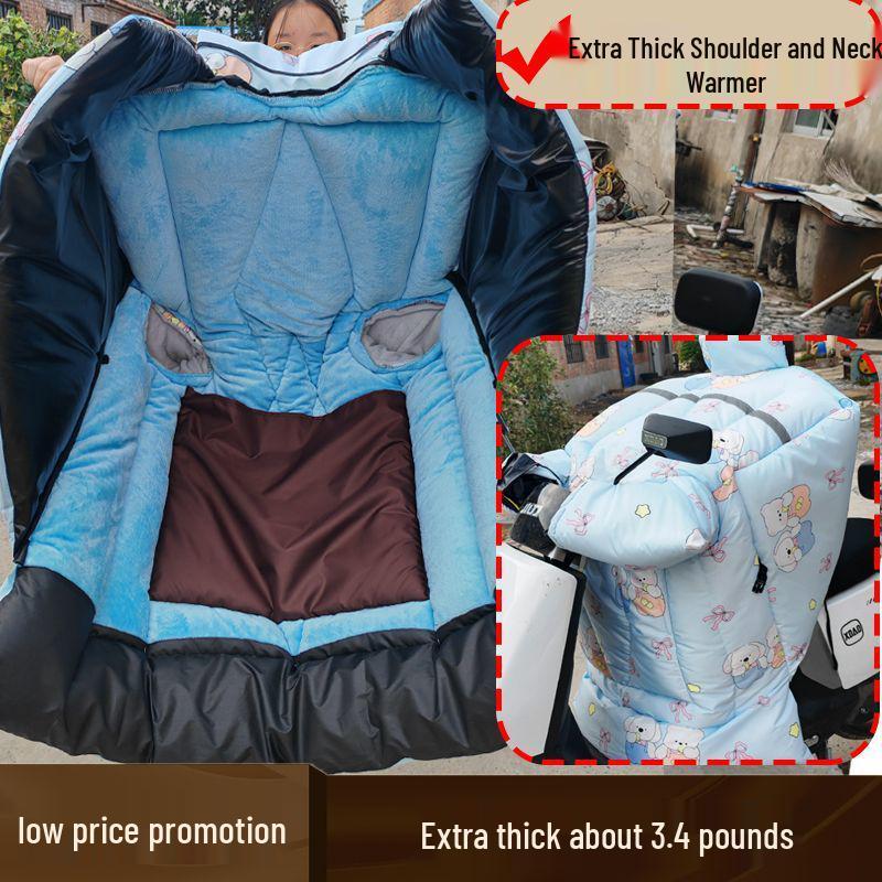 Extra Thick Waterproof Windproof Insulated Motorcycle & Electric Vehicle Windshield
