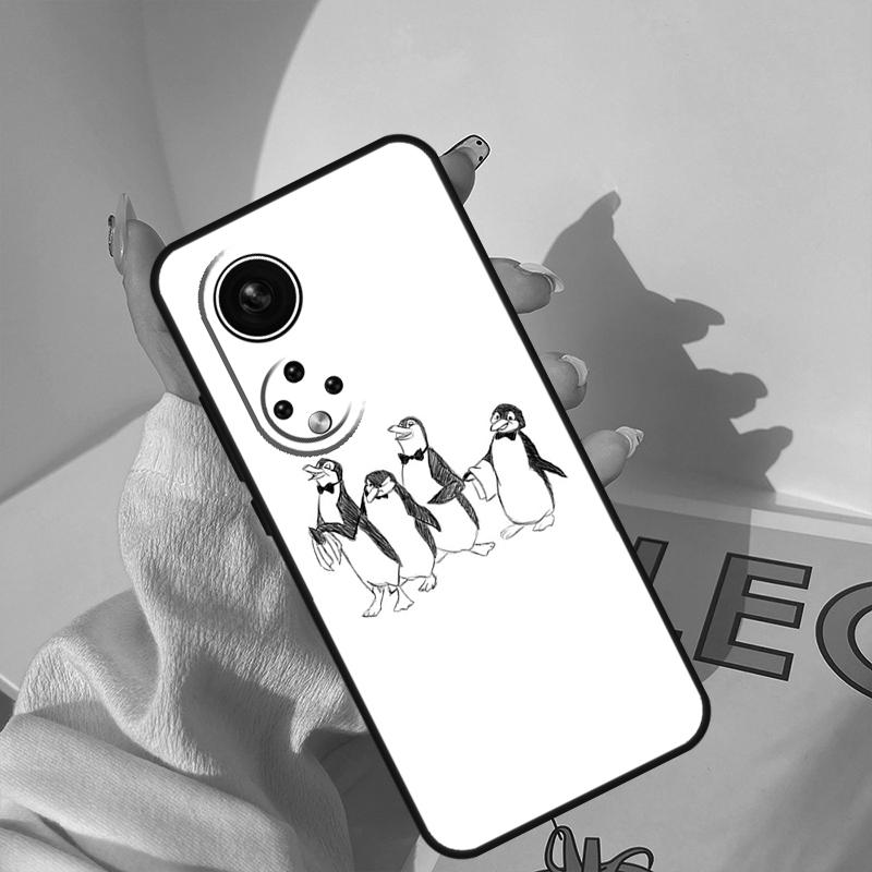Cartoon Penguin Case For Honor Magic 5 6 7 8 Pro Cover For Honor 400 200 Lite 50 70 90 X8a X8b X9a X9b X9c