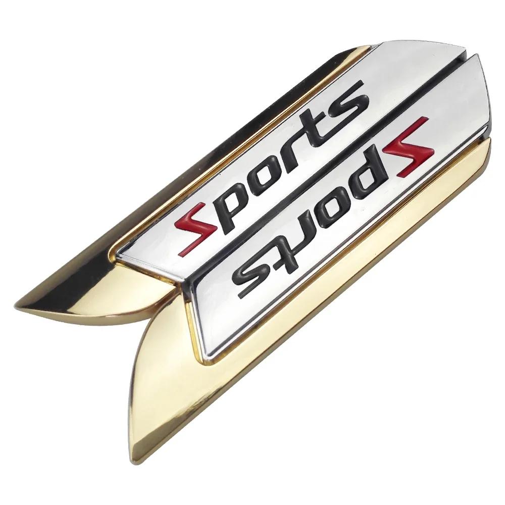 Car Fender Side Badge Sticker for Toyota Sport Logo Yaris Corolla 4Runner Avalon CHR Auto Body Emblem Exterior Accessories