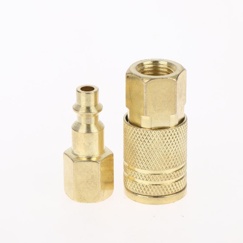 US Type Air Hose Quick Connect Plug & Coupler With 1/4 NPT Fitting Male Thread American Standard Pneumatic Accessories