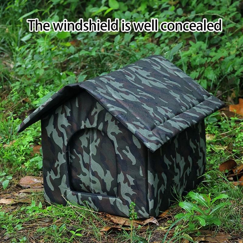 Insulated Warm Pet House For Cats And Small Dogs Outdoor Use Waterproof Rain Snow Protecting Easyly Clean