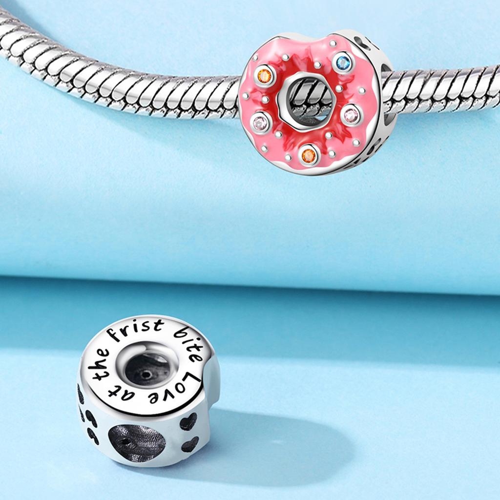 Minimalist Sparkling Bead Spacer Positioning Buckle Charm Pendant Beads Diy Jewelry Bracelet Accessories Copper