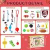 Hund Adventskalender 2025, Jul Hundleksaker Tugrep Pipiga Bollar Bitringar Halsband Bandana, 24 Set Jul Nedräkningskalender Gåva till Hund