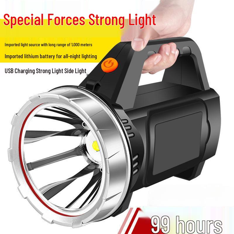 Rechargeable High-Power Handheld Spotlight - Super Bright, Long-Range, Extended Battery Life, Ideal for Outdoor, Special Forces, and Household Use