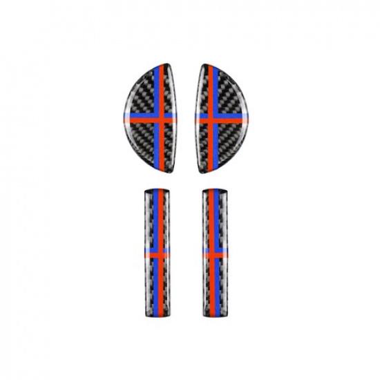 Car 4X Interior Carbon Fiber Door Handle Cover for Mini Cooper F55 F54 F60