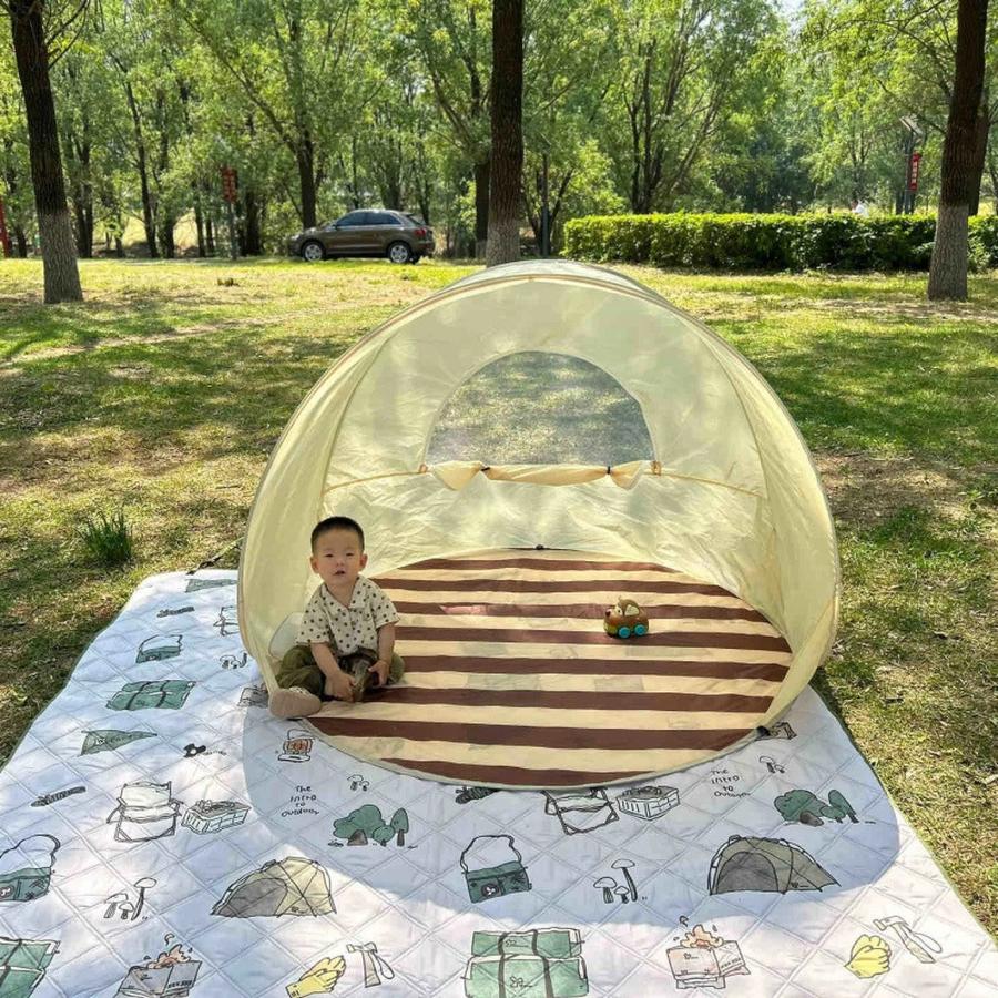 Tappetino da Spiaggia Tenda da Interno Tenda da Campeggio Esterna Tappetino Pop-Up per Bambini Tappetino Automatico da Gioco per Famiglia