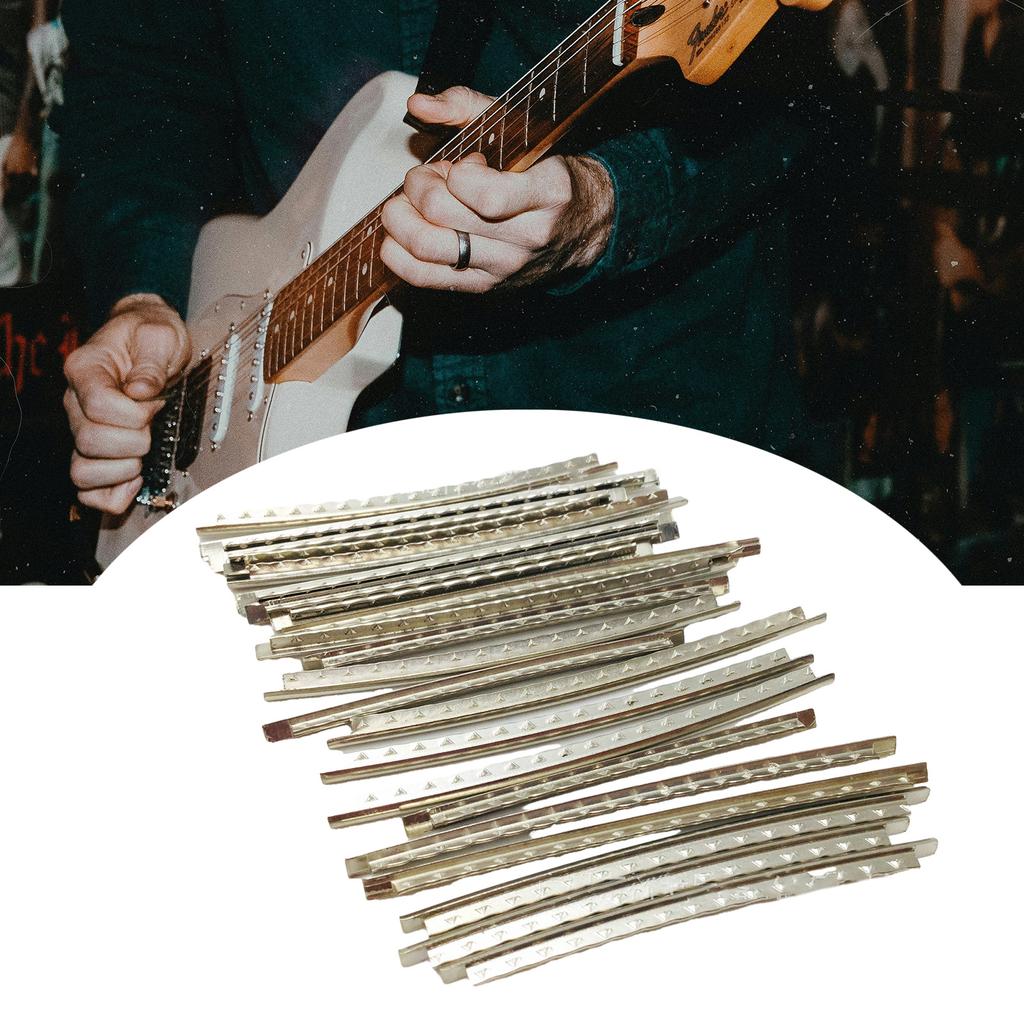 Pack of 24Pcs Silver Electric Guitar Fret Wire Guitar Fretboard 24 Fret 2.4/2.7/2.9mm for Guitar Fingerboard Replacement