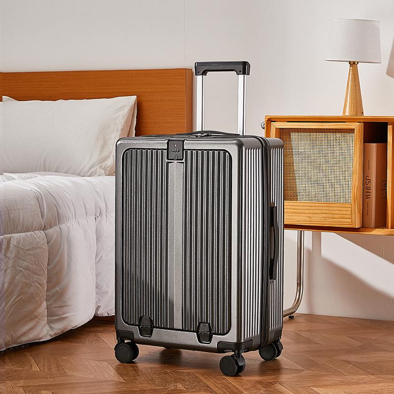 

Чемодан Yongsheng 20 с универсальными колесами, защитой от падений, опционально 24 , открывающимся спереди чемоданом на колесиках, надежным замком. 22 inch