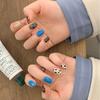 Milk Coffee Leopard Print Contrasting Color Wearing Nail Art Finished Fake Nail Nail Art Patch Nail Patch Waterproof Removable Nail Piece