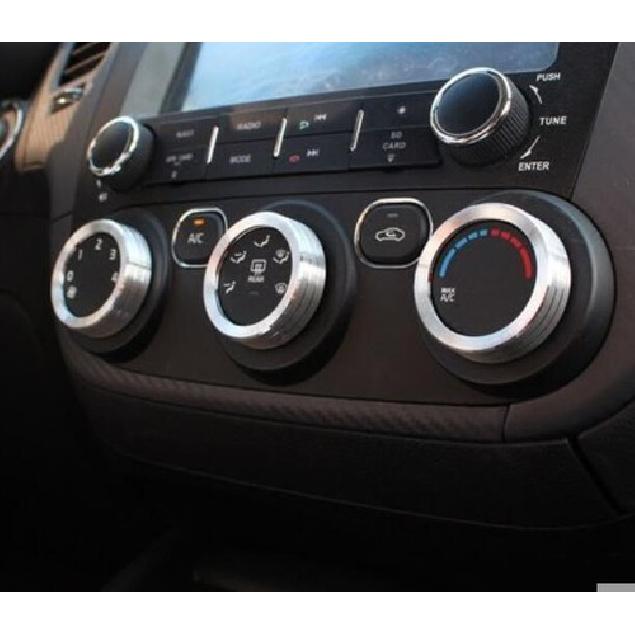 AC Button Cover Trim Central Console Silver Aluminum Fit For Kia Forte 2014-2018