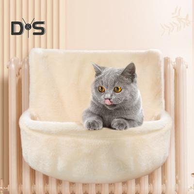 Cat Radiator Bed for Heaters Foldable Hanging Cat Plush Bed with Metal Frame Cozy Cat Hammock Warm Cat Radiator Nest