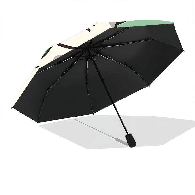 1pc Leprechaun Cat Automatic Folding Umbrella - Compact 8-Rib Design, Durable Plastic & Iron, Lightweight for Outdoor Daily Use140
