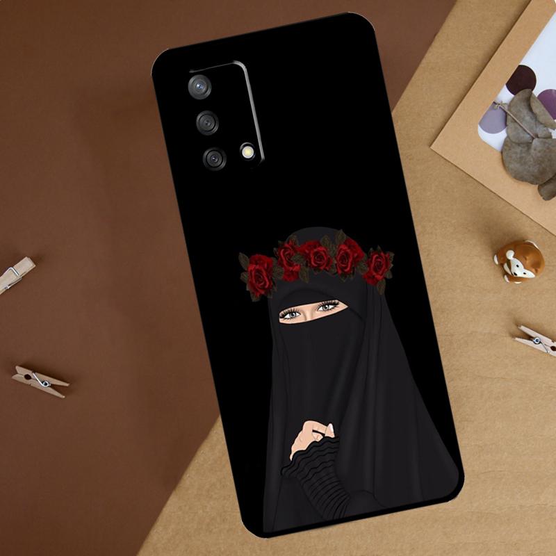 Niqab queen Islamic muslimah woman For Oppo A80 A60 A40 A74 A94 A54 A18 A38 A58 A78 A98 A16 A76 A96 A15 A57S A17 A77 Phone Case