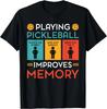 Pickleball Memory Funny Graphic Tee Breathable Cotton Short Sleeve TShirt for Sports