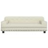 Cream Children's Sofa 90x53x30 Cm Faux Leather