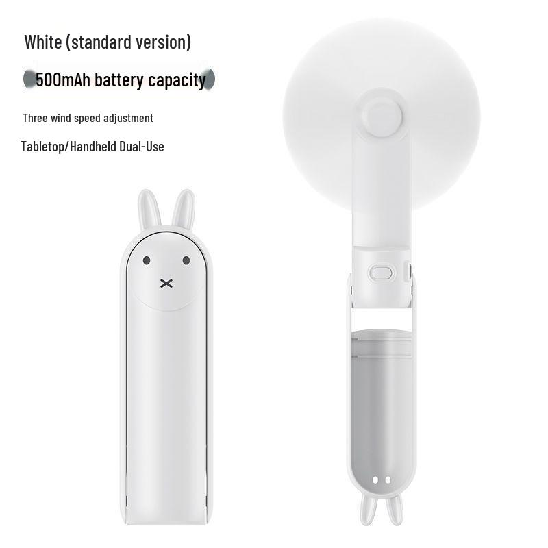 

Compact USB Mini Fan: Portable, Handheld & Folding Fan for Desk or Neck Use Outdoors and Office. With Charging Cable + Color Box