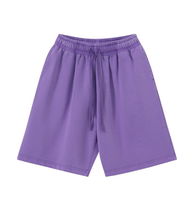 12 Colors 100% Cotton Men's and Women's Same Pull Rope High Waist Loose Fashion Casual Oversize Shorts Sweatpants