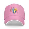 Colorful Elephant Baseball Caps Fashion Casquette for Unisex Women Adjustable Casual Trucker Hats for Sports Outdoor Activities
