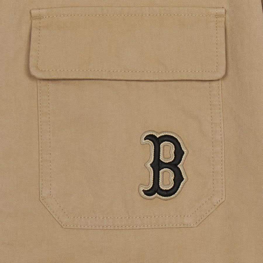 New MLB Boston Red Sox Jacket Unisex Beige Yellow 3AJPB0351-43BGS