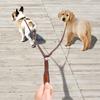 Guinzaglio per Cani a 2 Vie Doppio Due Animali in Pelle Senza Intrecci Accoppiatore con Manico per Passeggiate e Addestramento 2 Cani Piccoli Medi