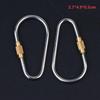 10/20/30Pcs D Type Locking Carabiner Screw Gate Multipurpose D-Ring Anti Lost Clip For Outdoor Hiking Camping And Keychain Use
