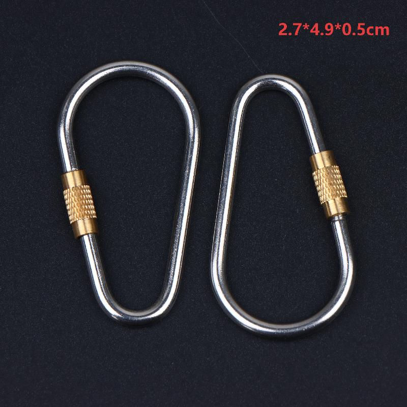 10/20/30Pcs D Type Locking Carabiner Screw Gate Multipurpose D-Ring Anti Lost Clip For Outdoor Hiking Camping And Keychain Use