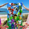 Asciugamano da Spiaggia con Stampa Gioco Sprunki, Asciugamano da Spiaggia Versatile Leggero Assorbente per Piscina Surf Yoga Bagno, Perfetto Regalo di Compleanno e Vacanza