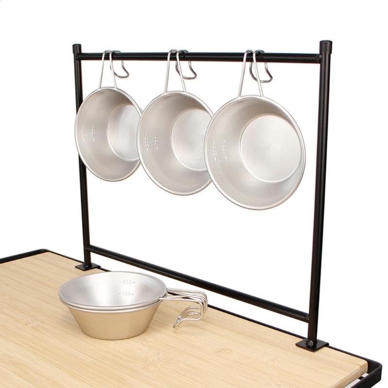 Stainless Steel Camping Cup 16.5x12cm Portable for Barbecue Hiking Camping Picnics Hangable Soup Bowl