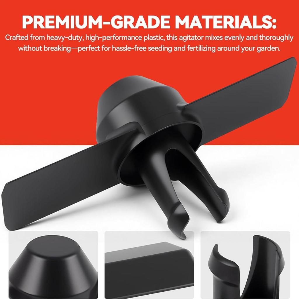 Broadcast Spreader Replacement Parts Precise Fit with Extension Arm Upgraded Agitator Replacement Accessories for Even Spreading