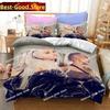 Popular Singer 3D Character Bedding Set Printed Bed Set Duvet Cover Sheet Pillowcase Bed Soft Quilt Cover Full Queen King Size