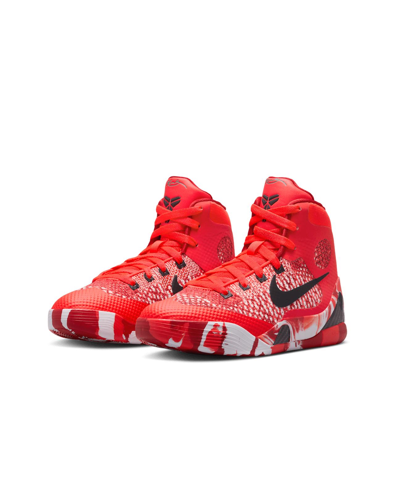 HJ9446-600 Nike GS Kobe 9 Elite High Protro Bright Crimson Emerald Green 7Y