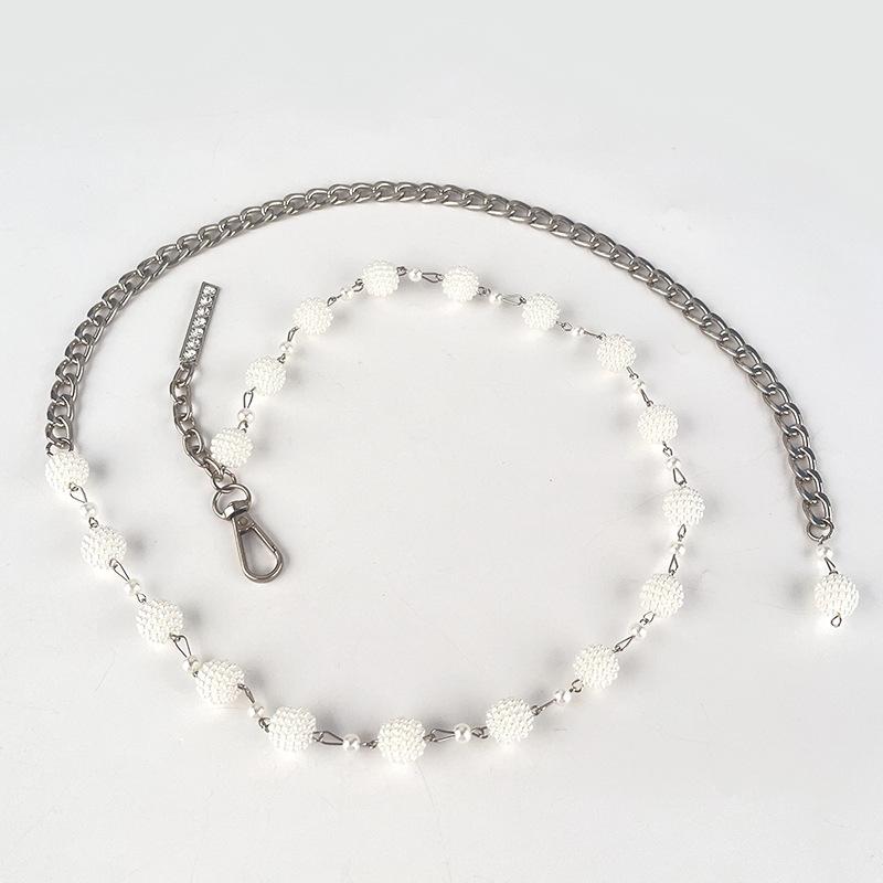 Pearl Waist Chain Women'S Sweet Belt Dress Simple Waist Elegant Belt With Skirt Decorative Belt