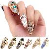 5pcs Women Bowknot Nail Ring Charm Crown Flower Finger Nail Rings