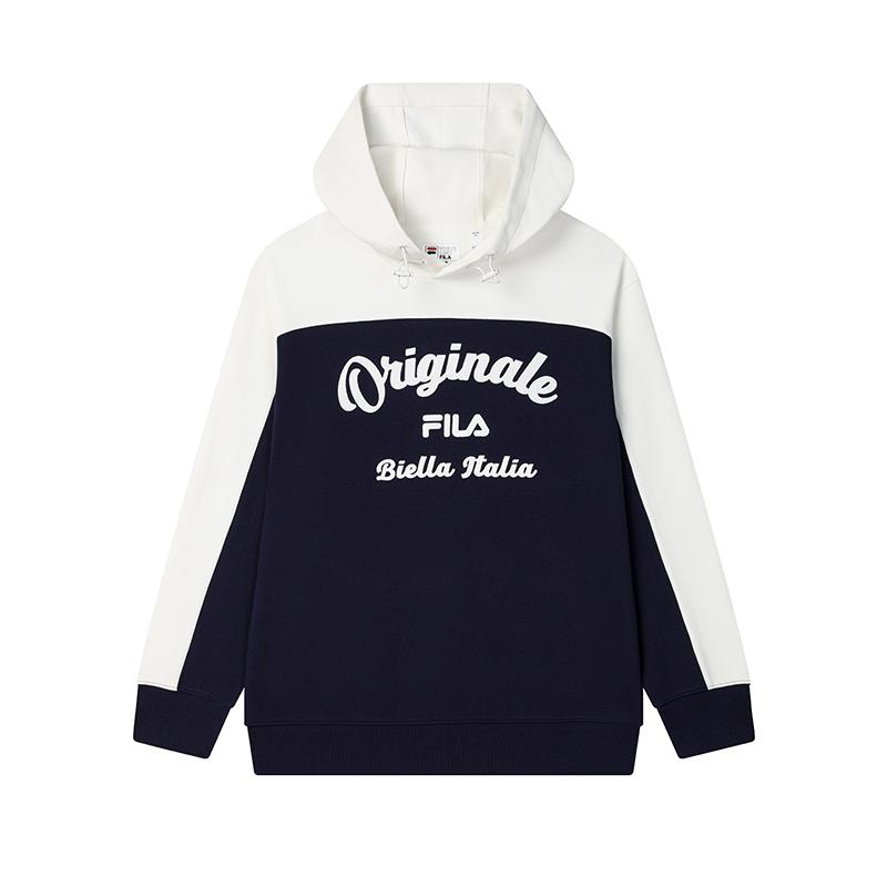 

Fila Стиль колледжа Модный Повседневный Толстовка с капюшоном в стиле колор-блок Мужская толстовка Secret-Mirror-Blue F11M519217FDB XL