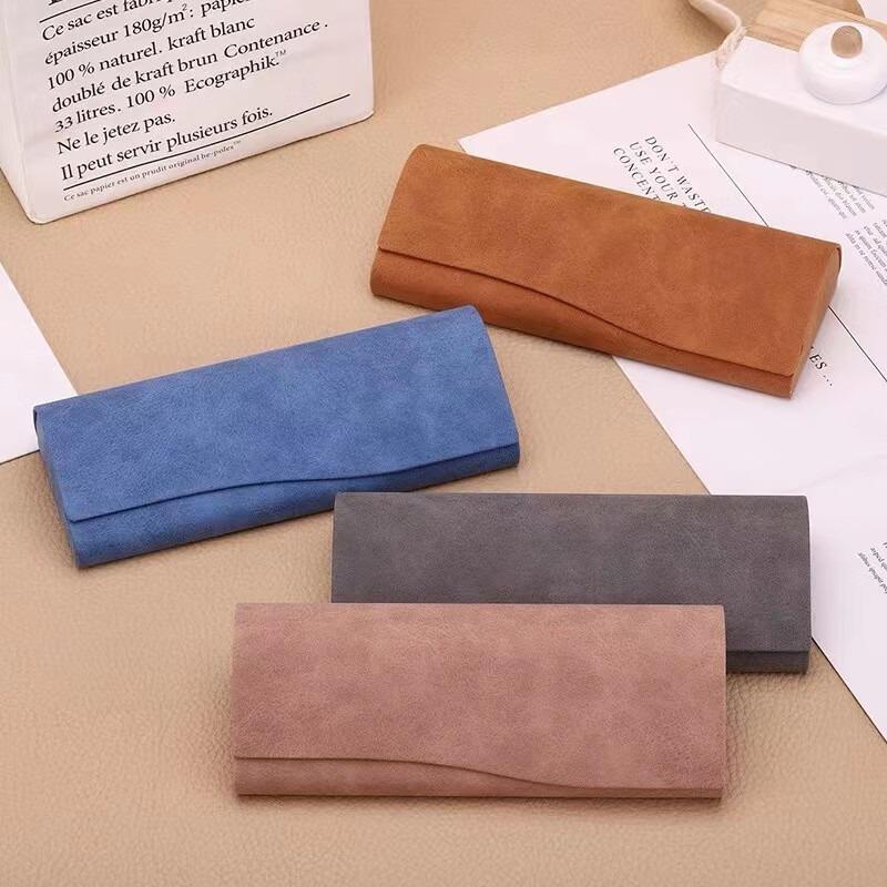 PU Leather Glasses Bag Protective Sunglasses Cover Case Box Reading Eyeglasses Pouch Eyewear Protector Case Accessories 1Pc