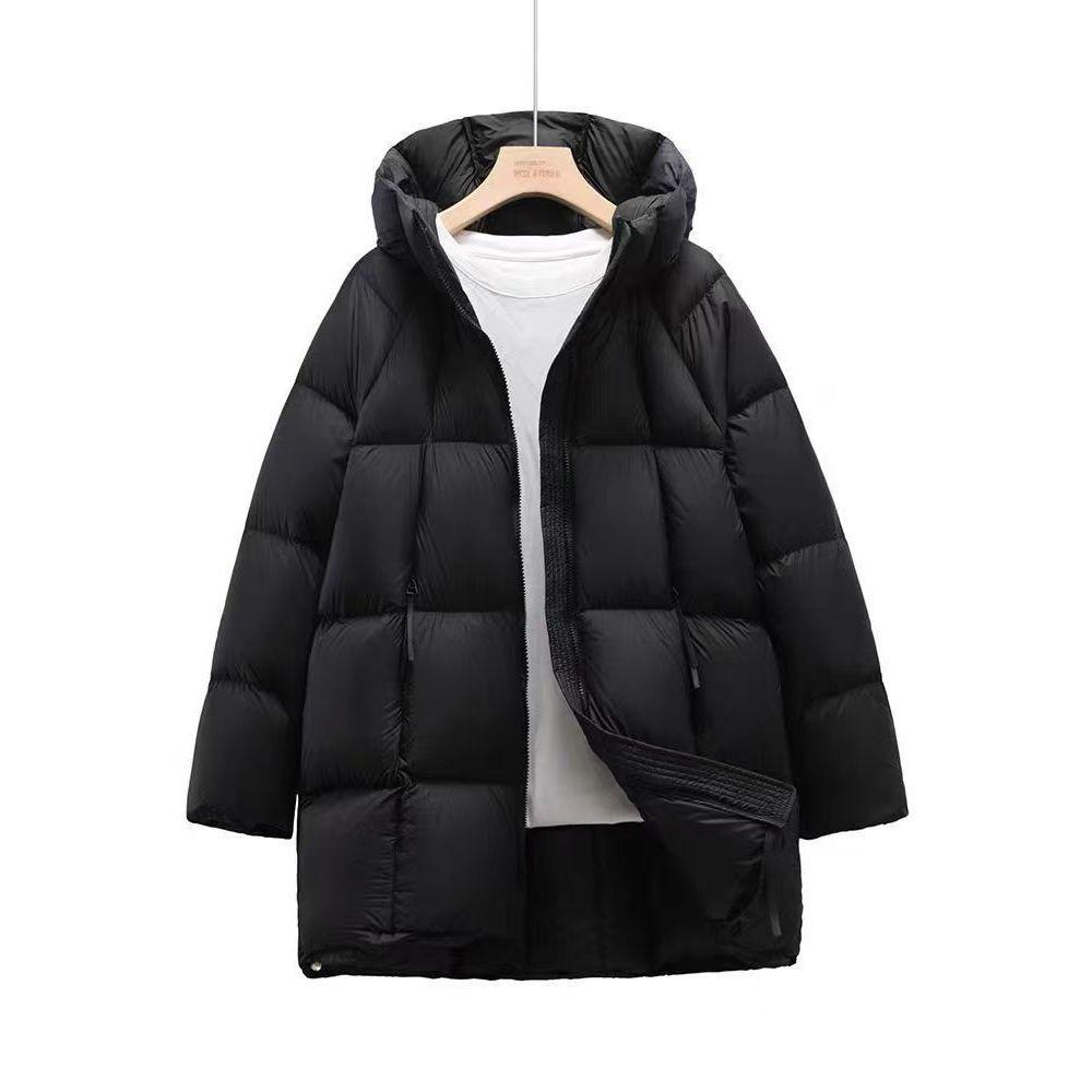 Winter Womens Fashion Hooded Long Sleeves Coat Thickened Warm Korean Style Down Jacket