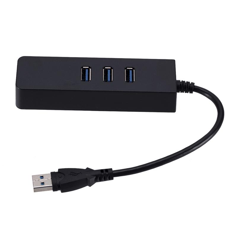 3 Ports Usb 3.0 Gigabit Ethernet Lan Rj45 Network Adapter Hub To 1000Mbps