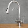 DOUBLE Chrome Standing Kitchen Tap