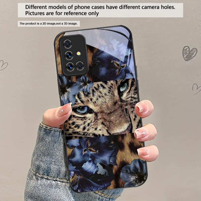 

Flower Leopard Shadow For Samsung Galaxy A30 A31 A32 A33 A34 A35 A42 A30s A20 A25 A26 A51 A56 A54 A72 A73 70 Glass Phone Case Galaxy A8s
